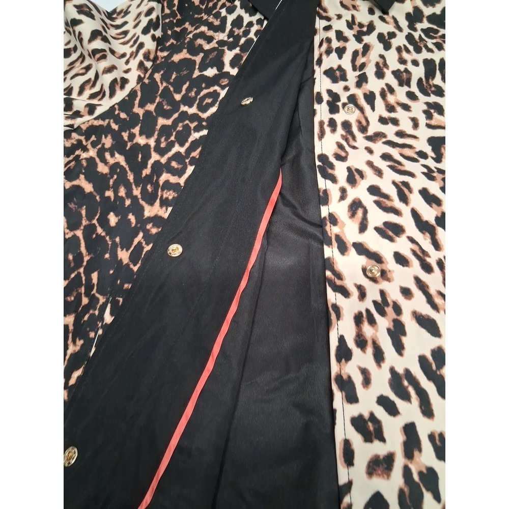 Kate Spade New York Women's Hooded Leopard Rain Trench Jacket Size Small - Picture 16 of 16